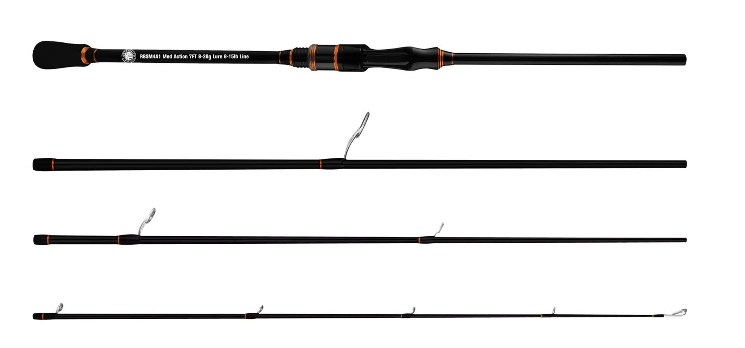 Bream Reaper 7ft (2.1m) Travel Spinning Rod 4 Piece Fishing Rod