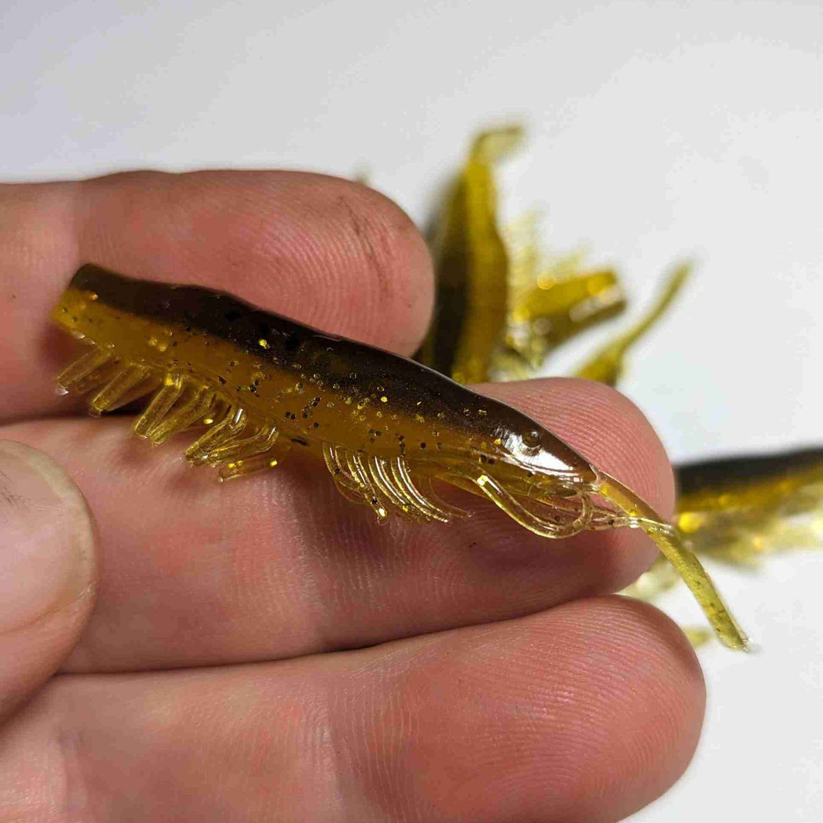 ReproBaits Bullet Prawn soft plastic lure, 61mm prawn imitation for bream, flathead, trevally and flounder