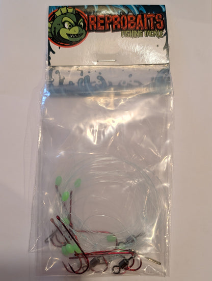 Reprobaits Tackle whiting rigs in a three pack.