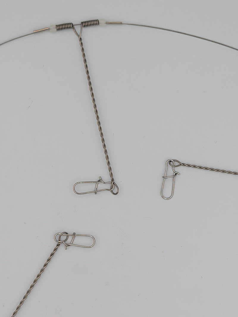 5-Pack 3-Hook Wire Paternoster Rigs + 20 Hooks #1 and #3/0