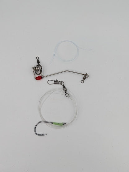 Slide Bait Live Bait Rig Kit – Slide and 3 × 50lb Leaders with 8/0 Hooks