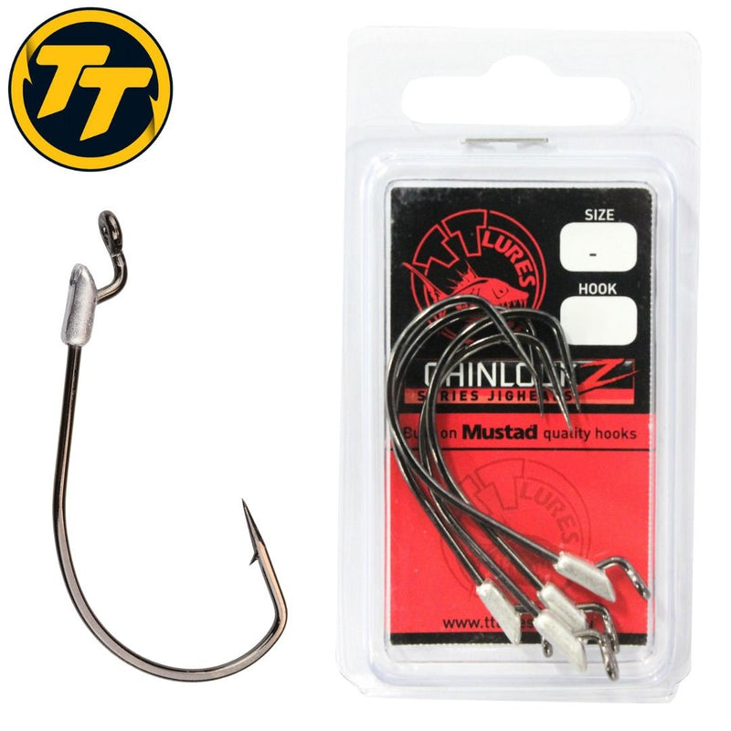 TT Lures Chinlock Series Weighted Soft Plastics Hooks Size 8/0