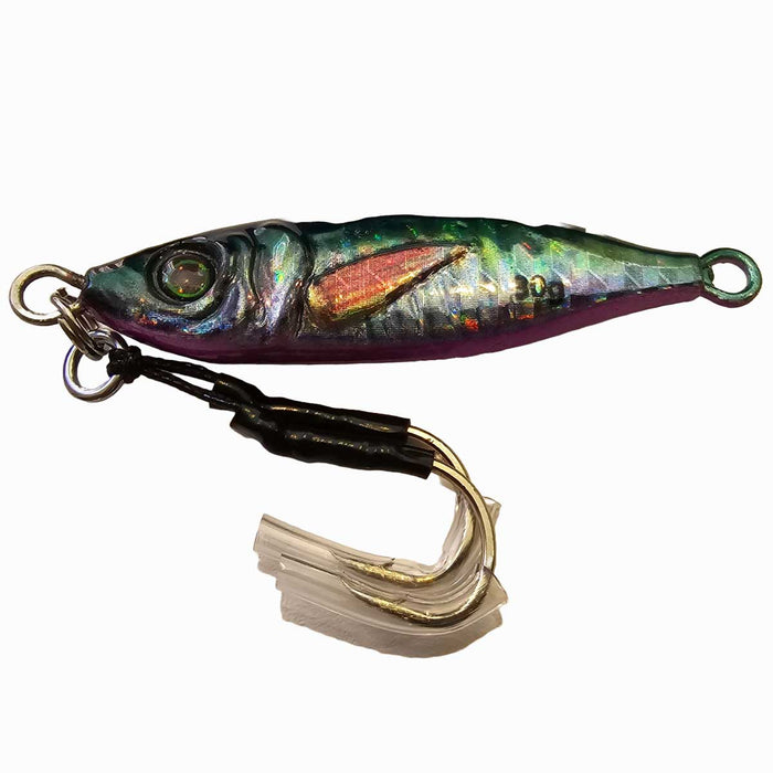 Bom Dart 30 gram Metal 3d Holo Jig with Stinger Hooks