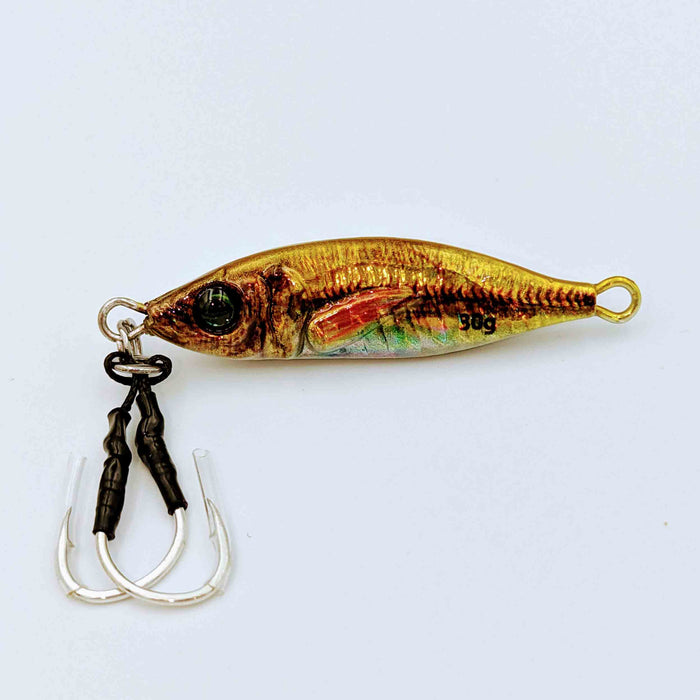 Bom Dart 30 gram Metal 3d Holo Jig with Stinger Hooks