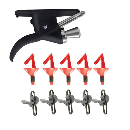 ReproBaits 11-piece long-distance surf casting kit with trigger shields and clips