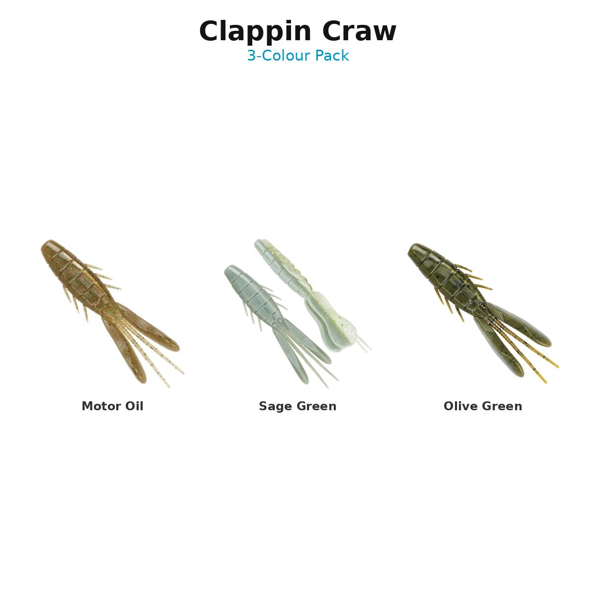 Clappin Craw Soft Plastic Lure – Bream Flathead Bass & Cod
