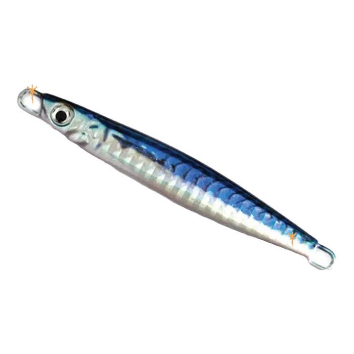 Livies Jigs 50 Gram Micro Jigs Yakka Slimey and Pilchard 3D Holographic Rock Fishing Surf Fishing Bottom Bashing Casting