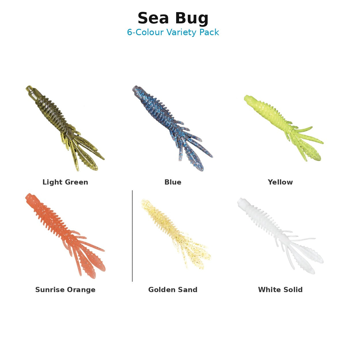Sea Bug Scented Soft Plastic 6.5cm – 10 Pack