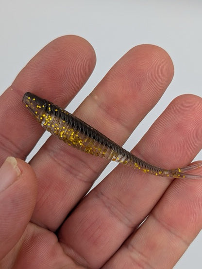 ReproBaits Split Tail Baitfish 4-inch soft plastics, 3-pack bundle, 24 lures three colours