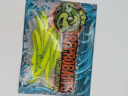 ReproBaits Split Tail Baitfish 4-inch soft plastics, 3-pack bundle, 24 lures three colours