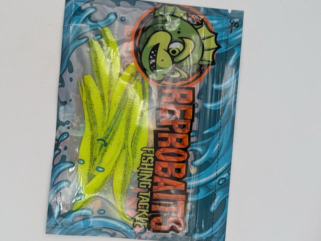 3 Packs ReproBaits Split Tail Baitfish 4-Inch Soft Plastics – 24-Lure Three-Colour Bundle
