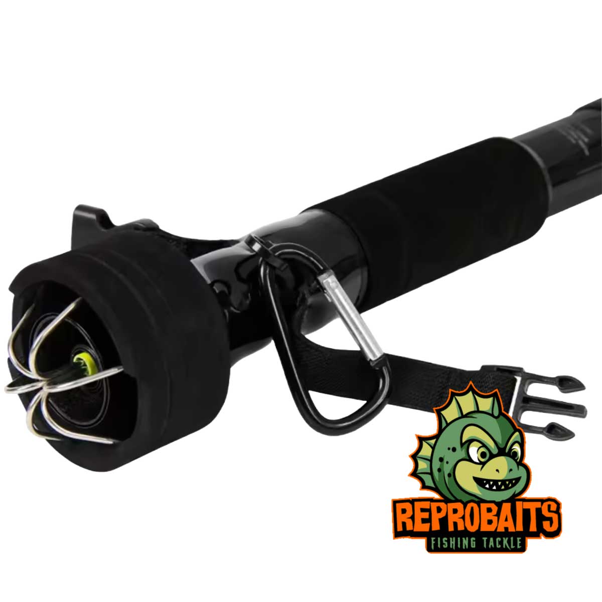 ReproBaits Tackle collapsible carbon fibre squid gaff, 4m extended handle