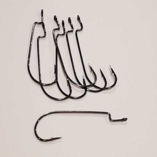 ReproBaits Tackle black nickel worm hooks size #4 and #3/0
