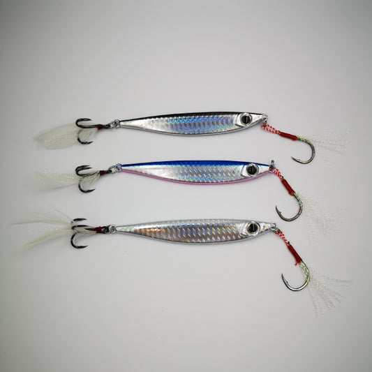 ReproBaits Tackle Charter 60g holographic jig with assist hook