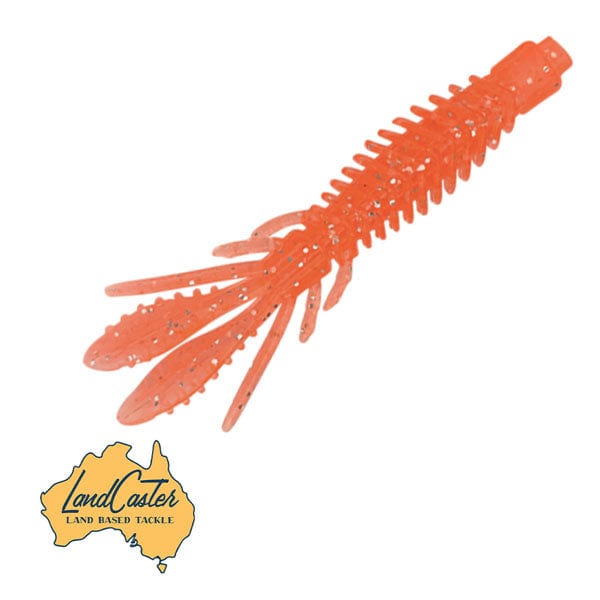 LandCaster Fishing Baits & Lures Sunrise Orange Flake Sea Bug Scented Crayfish Squid Soft Plastic Bream Flathead Bass Perch 10 Pack 6.5 cm