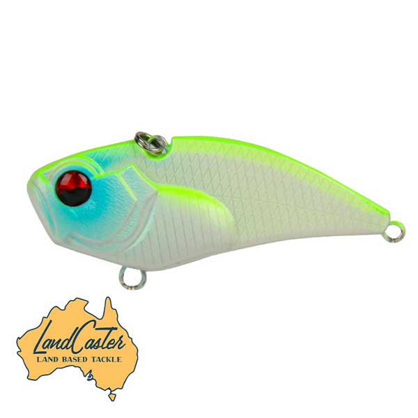 LandCaster Lures Lightning White 9g Vibe Lures Pull in Bream Flathead Bass Sooty Grunter 16 Grams