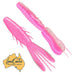 LandCaster Tackle Fishing Baits & Lures Fairy Floss Pink Clappin Craw 3.5 Inch Shrimp Scent Soft Plastic Flathead Stacker Lure 6 Pack